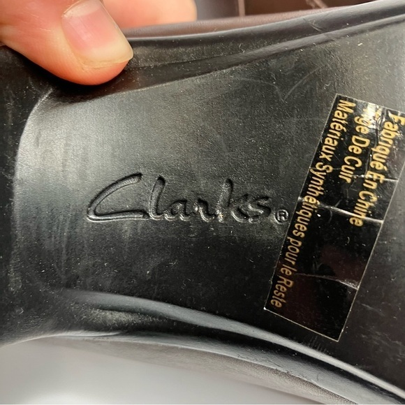 Clarks brown leather pumps comfort shoes‎ size 9.5 - Picture 6 of 7